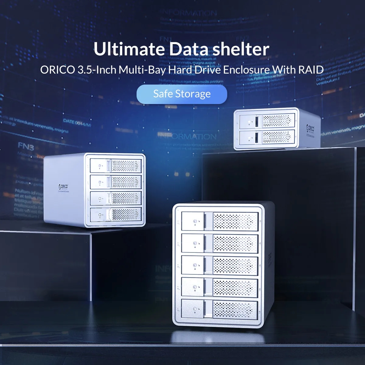 ORICO 9558RU3 5bay 3,5 USB3.0 SATA с RAID Функция HDD Алюминий 5bay Корпус HDD док-станция 5 отделения в HDD Чехол-черный