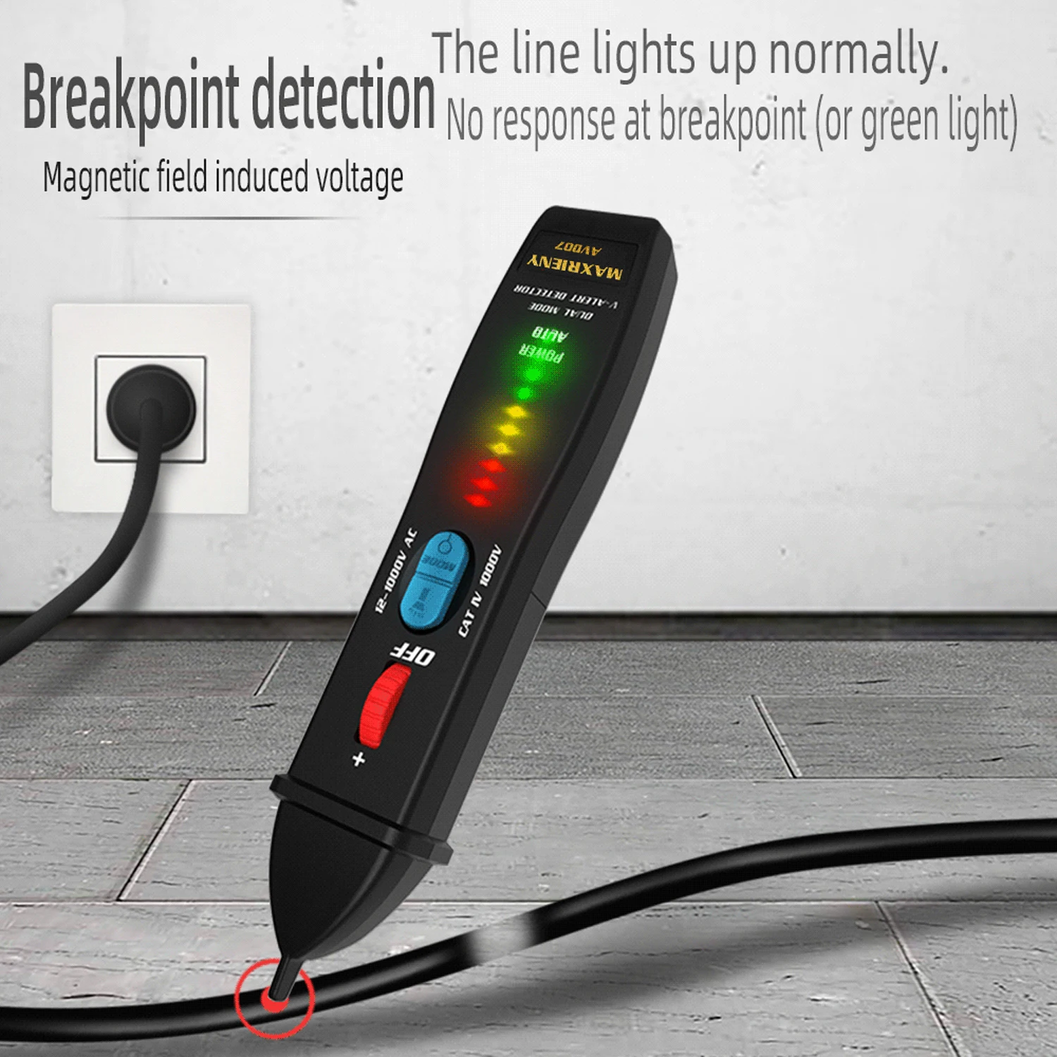 MAXRIENY AVD07 12 1000 в двухрежимный детектор напряжения переменного тока