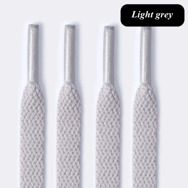 2022 New AF1/AJ Shoelaces for Sneakers Classic Flat Shoe laces White Black Canvas Shoelace Nik Air Force Rope Sport Shoestrings Light gray