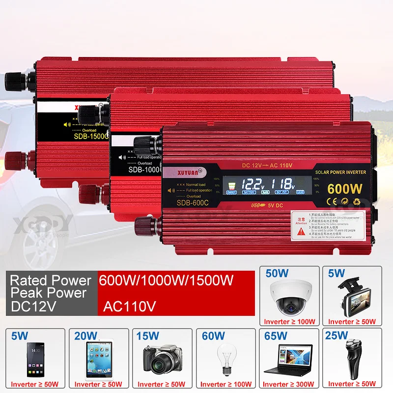 Xuyuan 1500w Inverter Auto Power Converter Inverter 12 V 110 V für Auto Haushalt Diy 1500w 1000w 600w Power Inverter Uns Adapter Xuyuan 1500w Inverter Auto Power Converter Inverter 12 V 110 V für Auto Haushalt Diy 1500w 1000w 600w Power Inverter Uns Adapter
