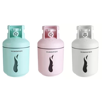 

300Ml Home Car Purifier Atomizer Water Droplets Aroma Diffuser USB Mini Air Humidifier Warm Color LED Night Light with Small Fan