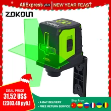 ZOKOUN livellatore Laser autolivellante orizzontale verticale a 2 linee a raggio verde a 2 linee con staffa a parete magnetica