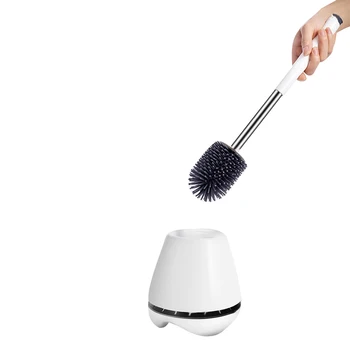 

Silicone Toilet Brush Floor-standing Wall-mounted Base Cleaning Brush For Toilet WC Bathroom Accessories Set household handle