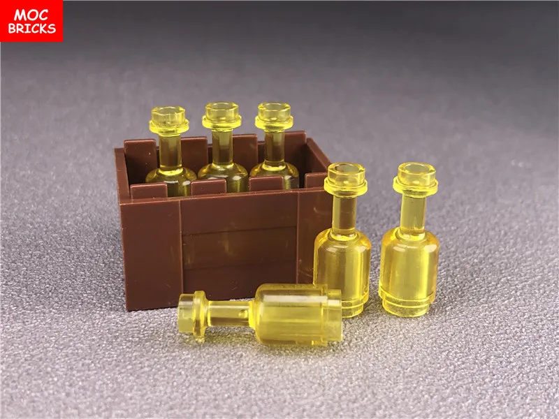 Распродажа набор кубики бутылка для посуды MOC 95228 с фруктовой корзиной DIY игрушки