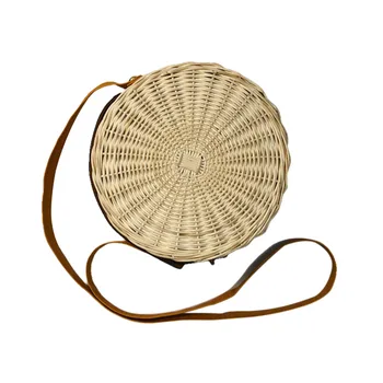 

2020 Round Rattan Bag For Women Straw Bag Handwoven Beach Shoulder Purse Clutch Bag Crossbody Bags Purse For Women 0101