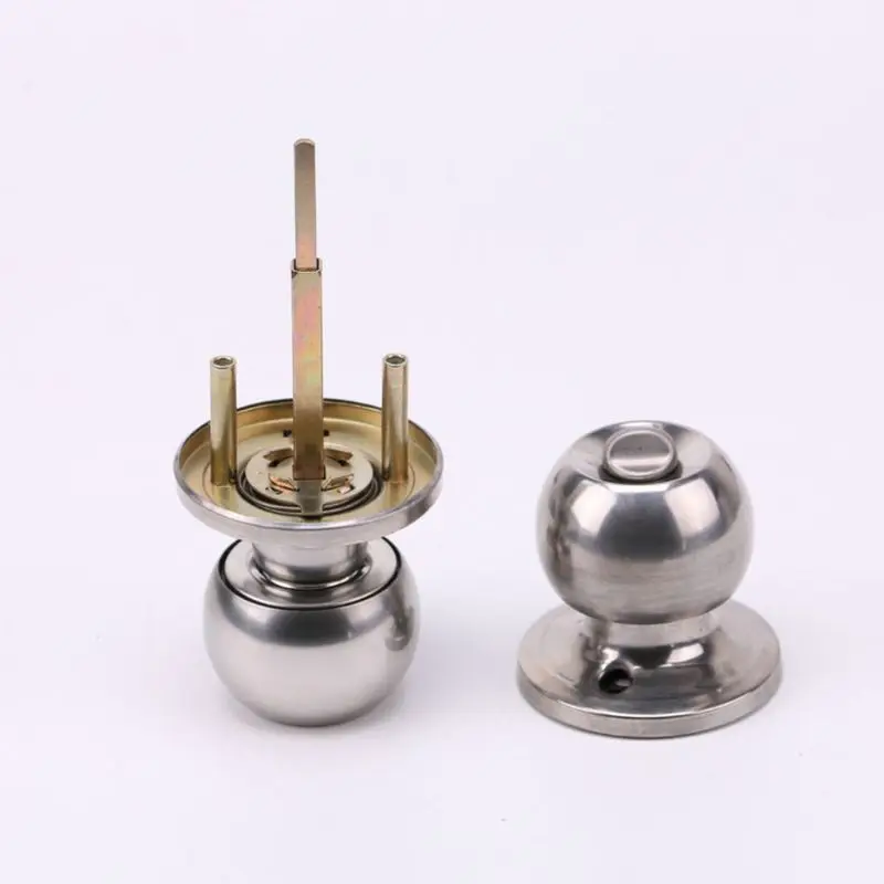 

Rotation Round Door Knob Handle Stainless Steel Entrance Passage Lock With Kep Set