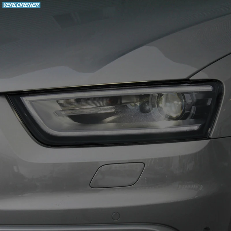 

2 Pcs Car Headlight Protective Film Smoked Black Tint Wrap Vinyl Transparent TPU Sticker For Audi Q3 8U RSQ3 2012-2018