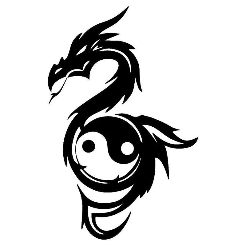 Персонализированные наклейки для автомобиля Yin Yang Dragon Classic Chinese Culture стикер ПВХ