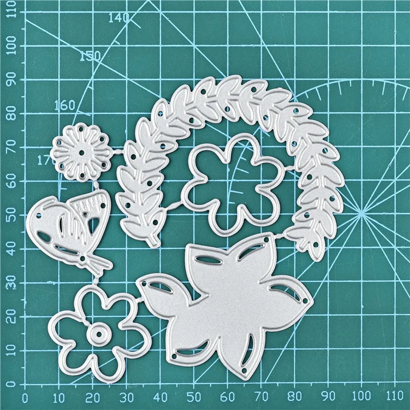 

GJCraft Christmas Wreath Metal Cutting Dies Flower Butterfly Dies for Card Making Scrapbooking Embossing Cuts Stencil Craft