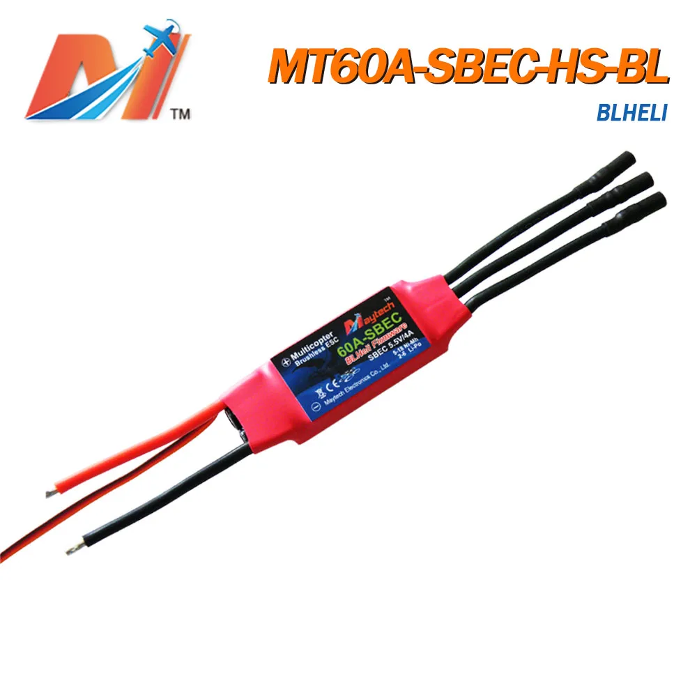 

Maytech BLHeli Firmware RC plane ESC 60A for Radio Control Muticopter and Airplane