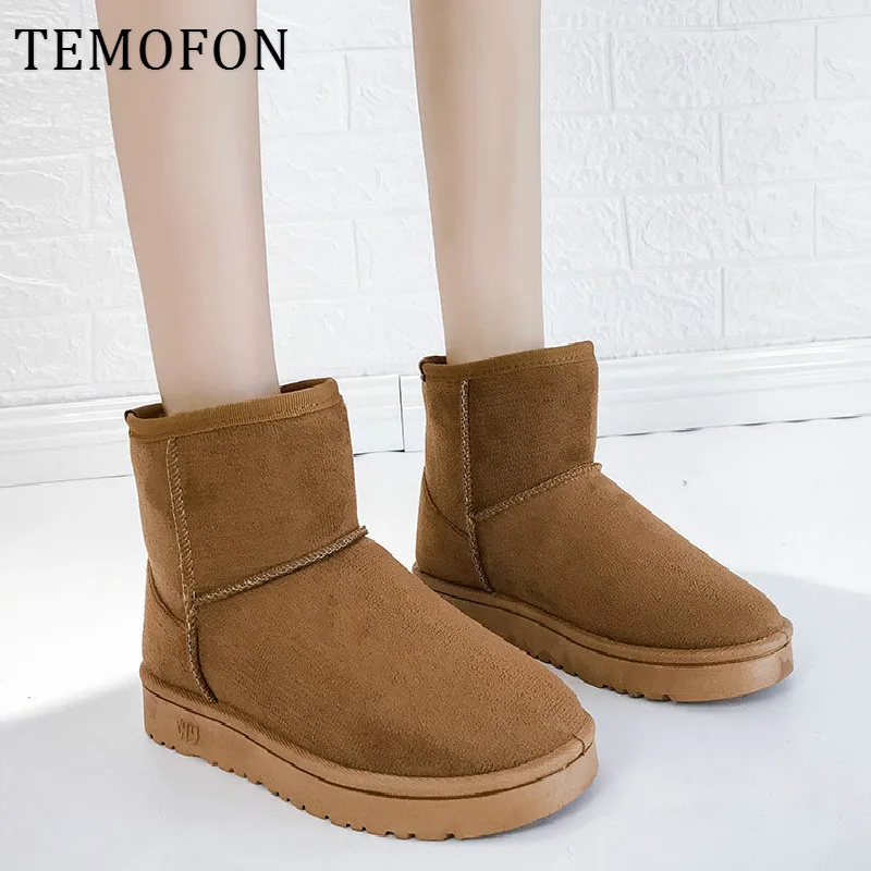 Зимние сапоги Женская обувь классические ботильоны Нескользящие ботинки на