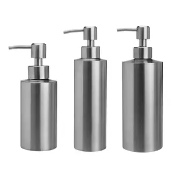 

Manual Stainless Steel Soap Dispenser Hand Metal Pump Lotion Bottle Hand Washing Shampoo Conditioner Shower Gel Container