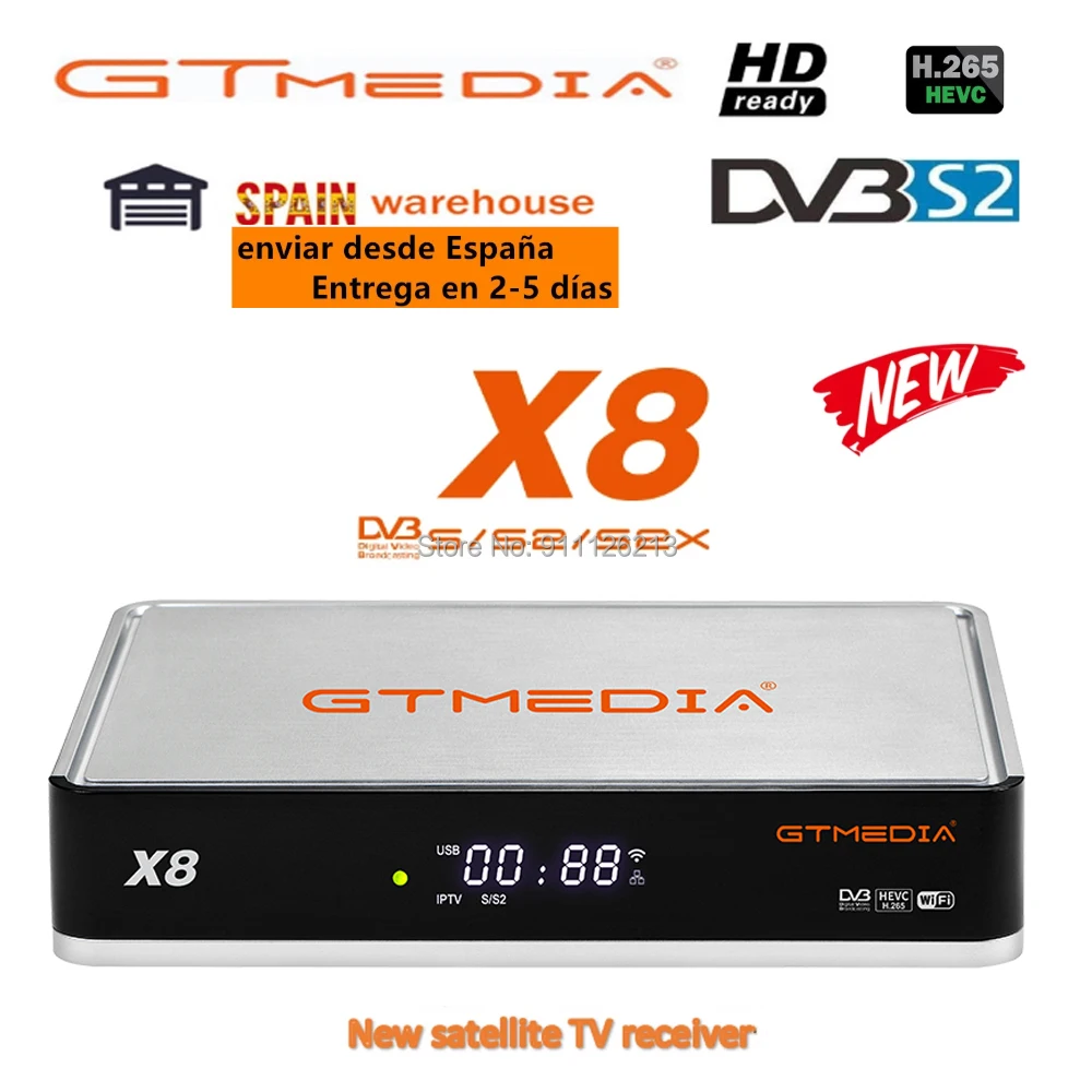 Спутниковый ТВ-приемник GTmedia X8 ресивер DVB-S/S2/S2X встроенный в Wi-Fi веб-телевидение