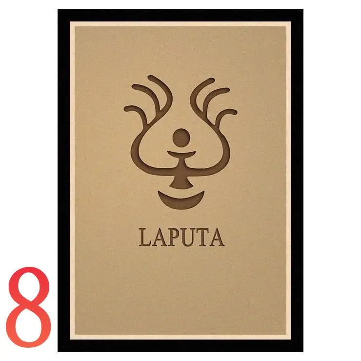 Красный Идеальный JL Laputa Castle in the Sky Хаяо миядзяки; домашний декор крафт Бумага высокое качество постер на стену стикеры TKZC01 - Цвет: Красный