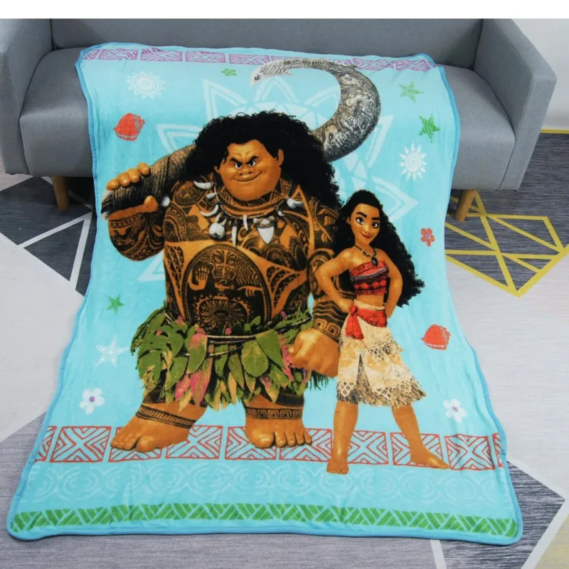 Плюшевое одеяло Disney Моана и Maui 117x152 см на кровать/кроватку/диван для маленьких