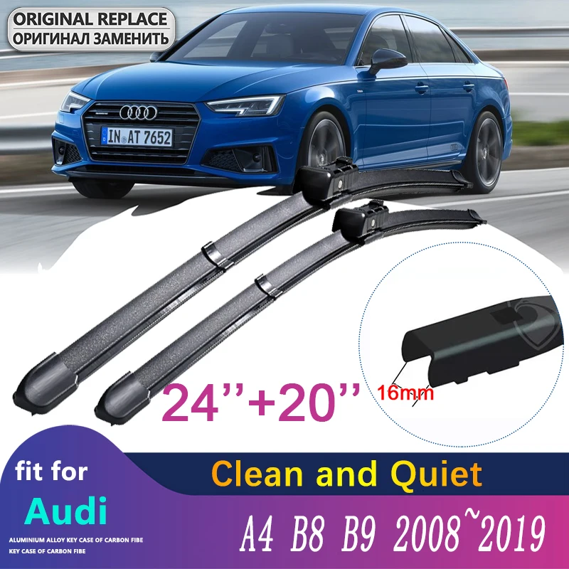 Автомобильные стеклоочистители для Audi A4 B8 B9 2008 ~ 2019 переднего ветрового стекла 2009