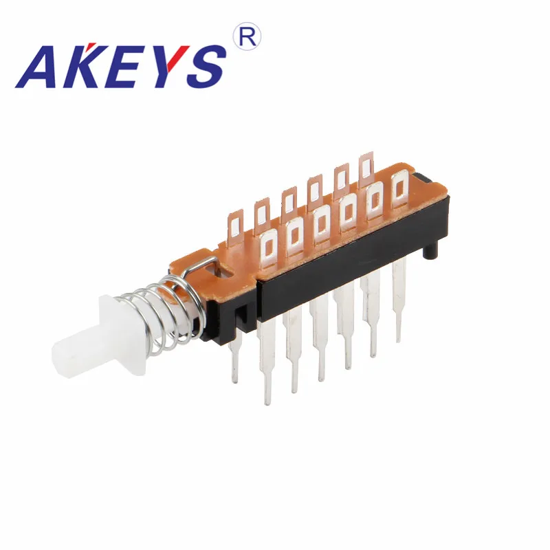 PBS-42H25-1 12pins Long foot straight key switch without bracket