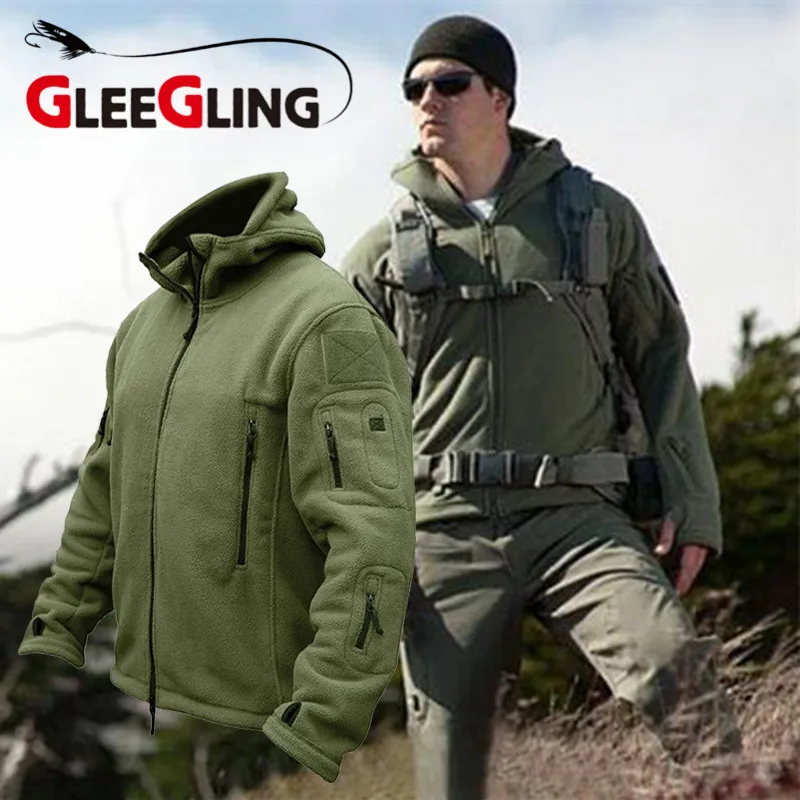 Kaufen Heißer Verkauf Winter Männer Fleece Angeln Kleidung Armee Militär Angeln Jacke Winddicht Trekking Mit Kapuze Mantel Angeln Jacken