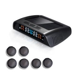 Caminhão leve tpms com 6 monitor sem fio externo da pressão dos pneus do sensor