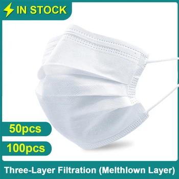 

Filter Protective Mask Quality 3 layer Disposable Anti Droplets Dust Breathable Mask Safety Mouth Face Masks respirator