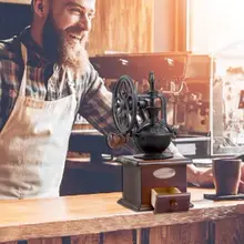 Ручная кофемолка Винтажный стиль деревянная кофемолка роликовая зерновая мельница ручная кофемолка