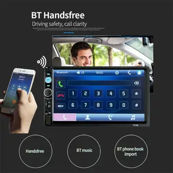 

2 Din Car Multimedia MP5 Player Audio Stereo Vehicle Car Radio 7 inch HD Touch Screen Digital Display Bluetooth FM Radio Player