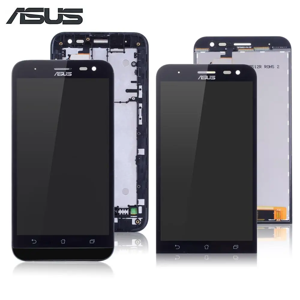 Продажа Дисплей для ASUS Zenfone 2 Laser ZE500KL font b LCD b font ZE500KG в сборе с тачскрином на рамке Оригинал черный