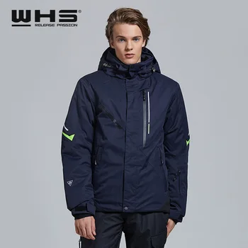 

WHS Winter Men Ski Sport Jacket Waterproof Windproot Fashion Keep Warm Snow Cotton Double ski New