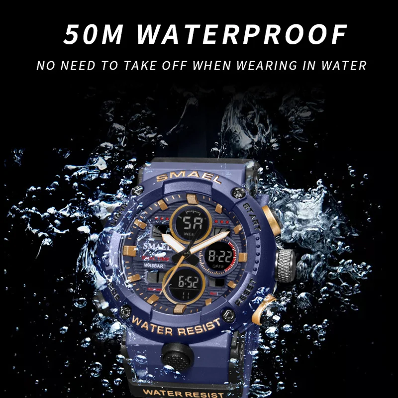 Smael sport watch men waterproof l