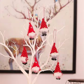 

Christmas Faceless Gnome Santa Xmas Tree Hanging Ornament Doll Decoration For Home Pendant Gifts Drop Ornaments Party Supplies