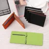 1Pc PU Leather Money Clips Sollid Thin Wallet Men Wallet Short Skin Wallets Purses Coins Pocket Business Wallet For Men Purses 1