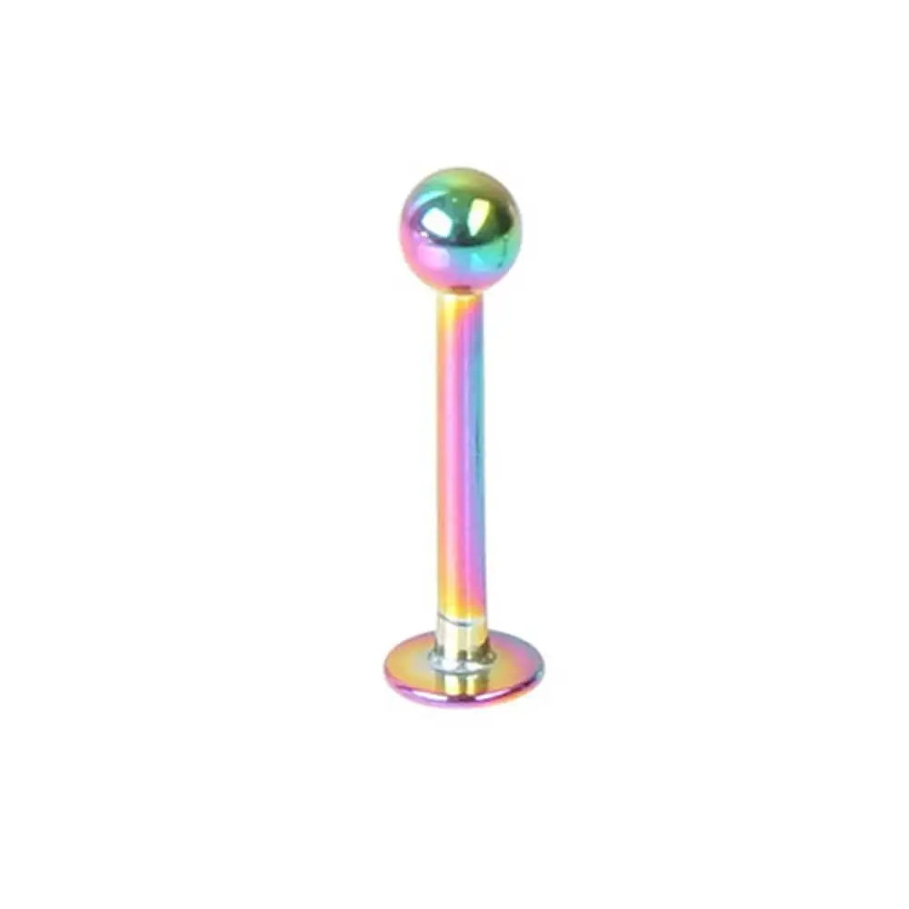 Lip Piercing 1Pair Industrial Bar Crystal Ball Lip Rings Earring Stud Surgical Steel Labret Cartilage Tragus Sexy Body Jewelry - Окраска металла: Colorful Ball