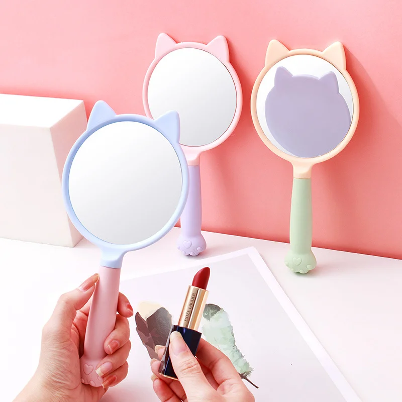 Handheld Makeup Mirror Cat Paw Hand Mirror Vanity Mirror Spa Salon