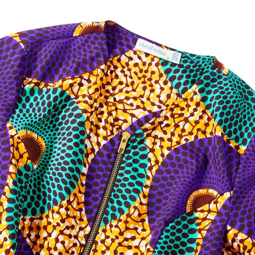 African Clothes for Women Shirts high waist top African jacket Ankara Print Lady african wax print fashion slim top