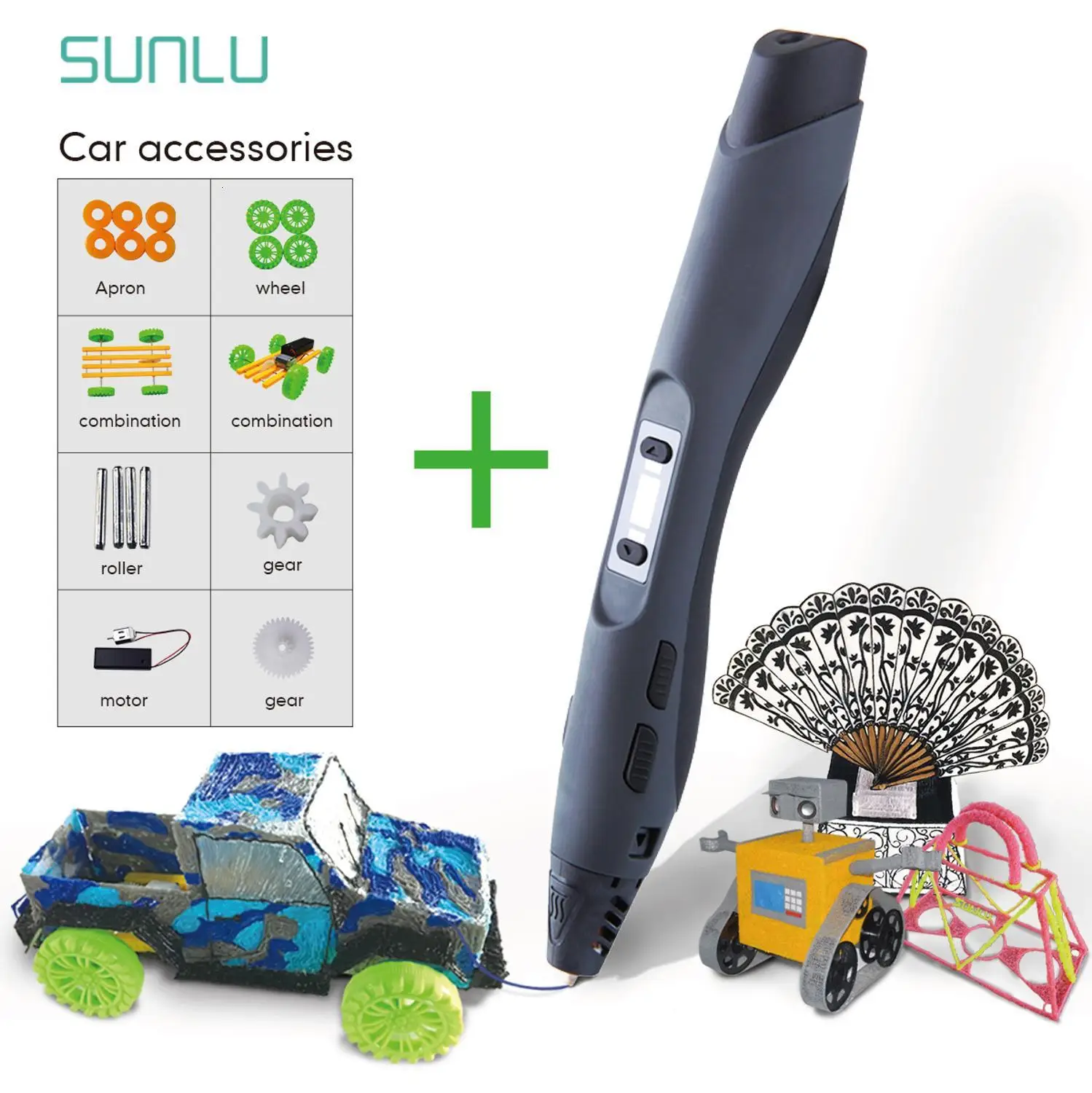 

SUNLU SL-300 3D Pen DIY Car Kit Digital 3D Printing Pen With 50M PLA Filament Children Explore Brains Deign Scribble