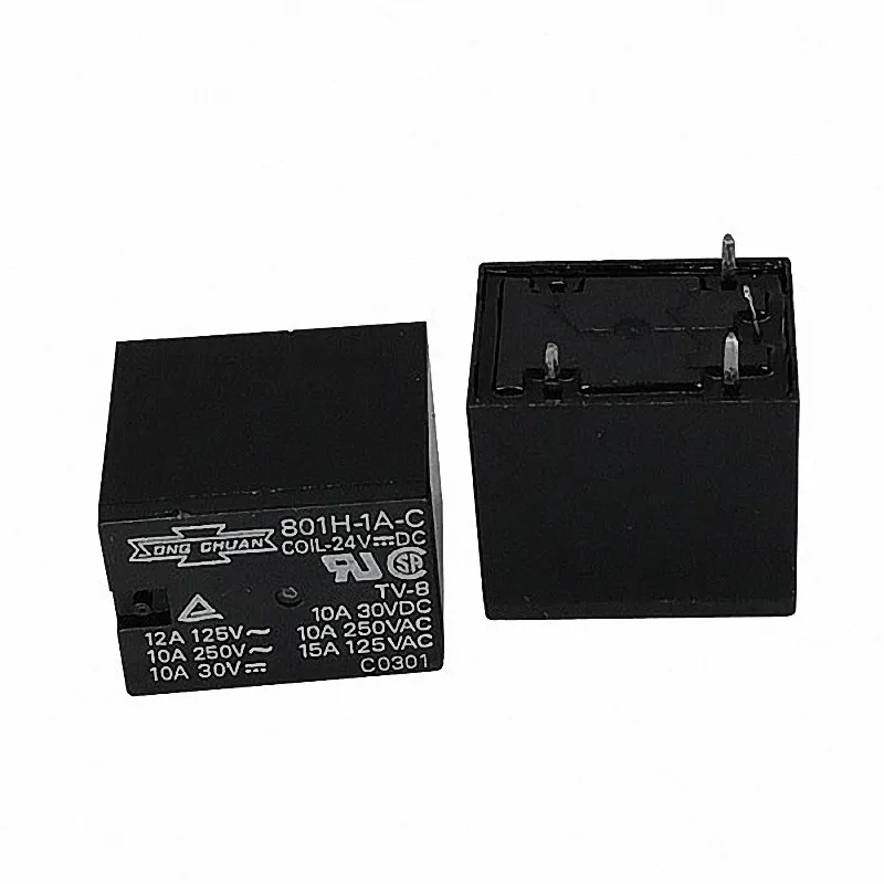 

10pcs/LOT 100%Original New Relay 801H-1A-C-12VDC 801H-1A-C-24VDC 801H-1A-C 12V 801H-1A-C-12V 801H 1A C DC24V 4PINS 10A
