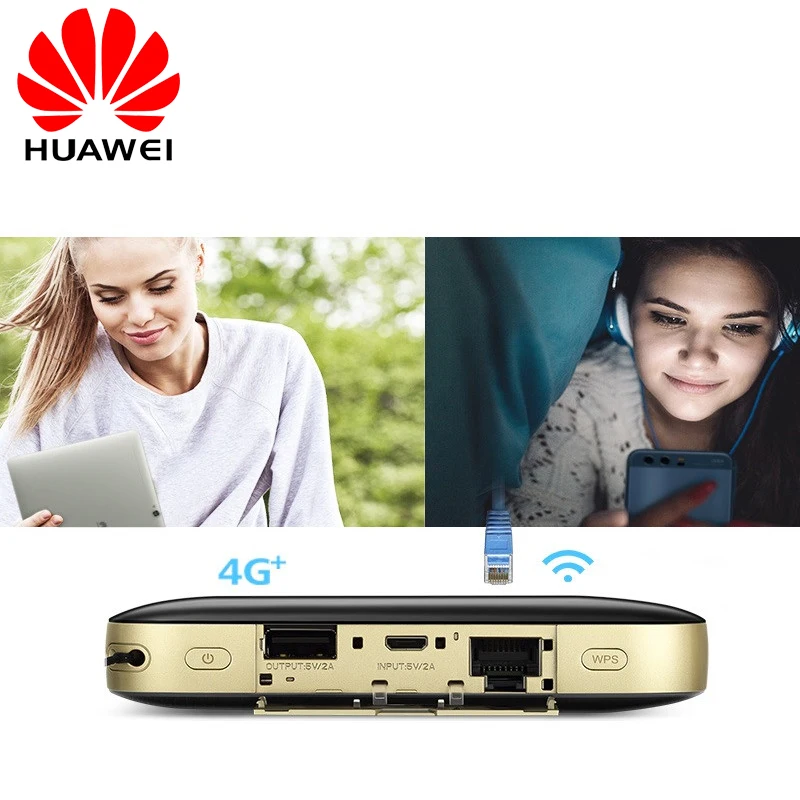 Huawei 3G/4G Router Mobile WIFI 2 E5885Ls-93 4G LTE Cat6 Pocket Router 300mbps 6400mah Power Bank One RJ45 LAN Ethernet Port