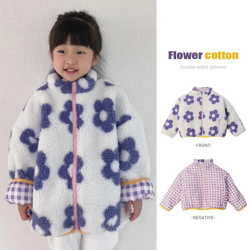 Girls Winter Jacket 21 Winter New Children's Down Jacket Double-Sided Girls Winter Jacket Baby Clothes Girls Children's Clothing