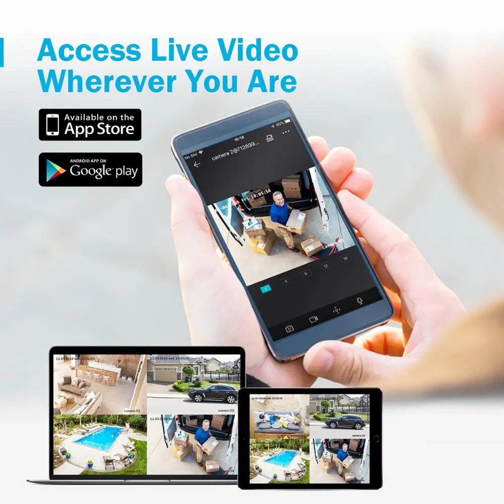  ANNKE New 1080P H.264+ 8CH CCTV Camera DVR System 4pcs IP66 Waterproof 2.0MP Bullet Cameras Home Vi - 4.00005E+12