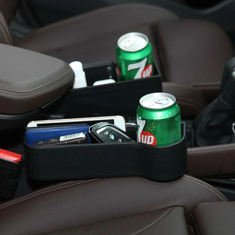 

Car Seat Gap Slit Drink Pocket Storage Organizer Car Cup Holder Seat Gap Organizer Pocket Storage Multi-functional Slot Box