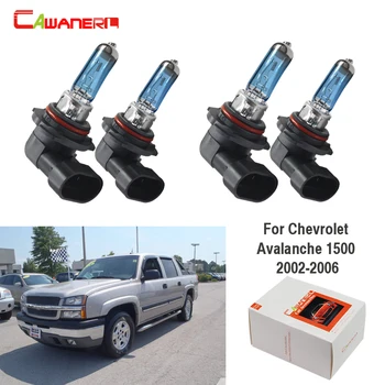 

Cawanerl 2 Pair 100W Halogen Bulb Warm White 4300K 12V Car Light Headlight High Low Beam For Chevrolet Avalanche 1500 2002-2006