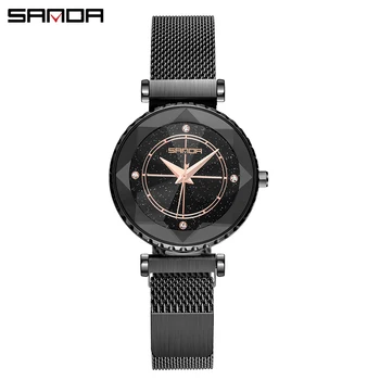 

SNADA Woman Watch Quartz Watches Waterproof Female Sports Watches with Rhinestones Lady Starry Sky Watch Women's Watches Clock