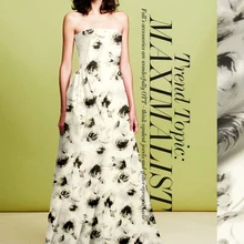 135 см Ширина шелковой органзы метр 14 мм натуральный шелк ткань с принтом хрустящее платье органза атласная ткань оптом шелковая ткань