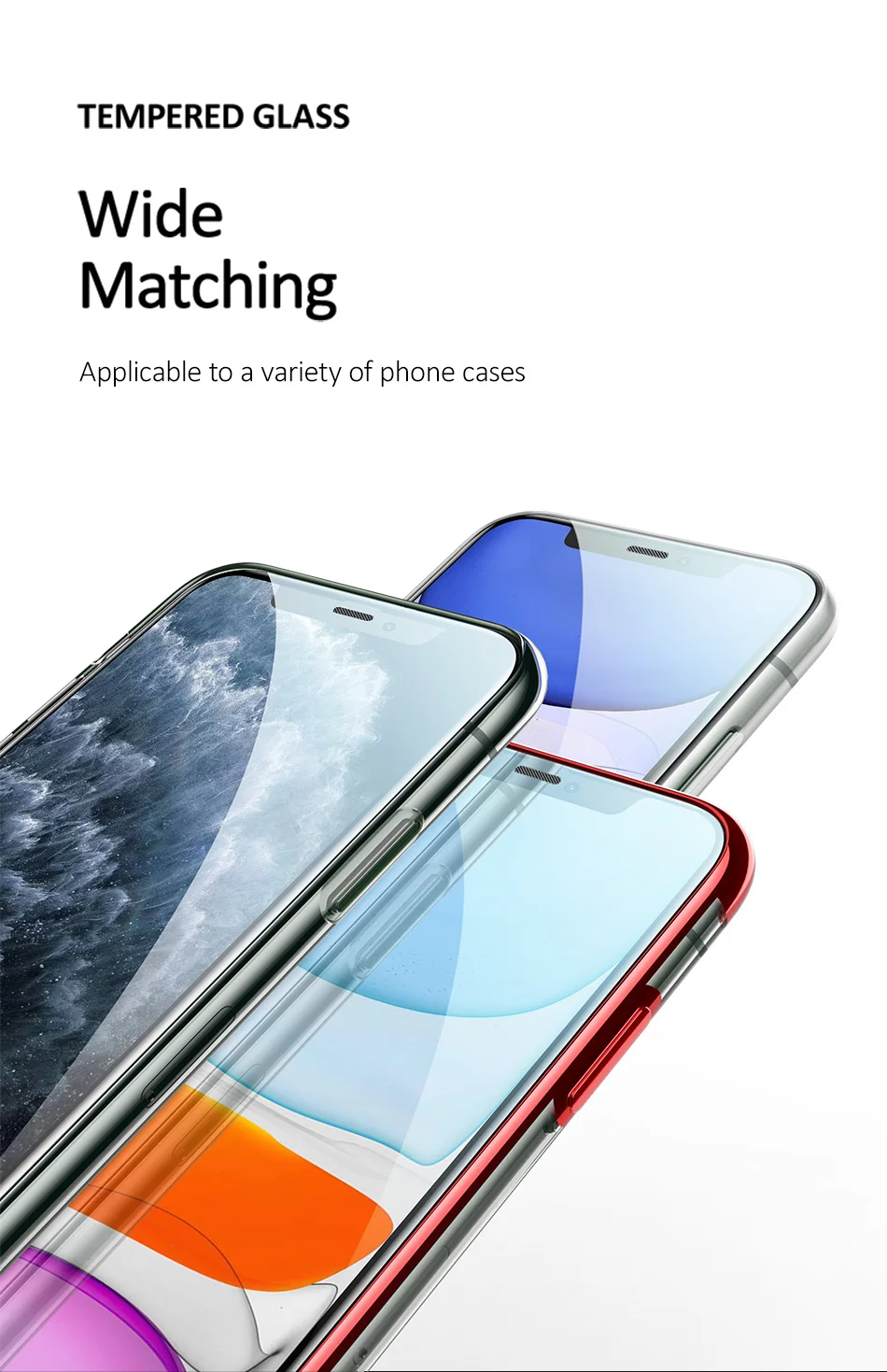 USAMS 9H защита экрана закаленное стекло для iPhone 11 Pro Max 12D полный экран изогнутый край закаленная Защитная пленка для iPhone11