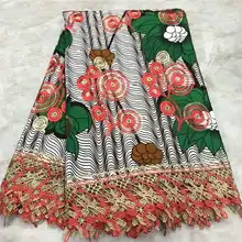 Африканский шнур кружевной ткани с хлопковой вощеная ткань с Африканским узором шнурки высокое качество нигерийское гипюровое кружево кружева ткани для платья