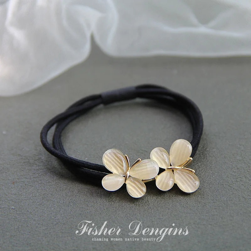 Elegantes Opal Metall Haar-scrunchies Für Damen Und Mädchen_voghion.com