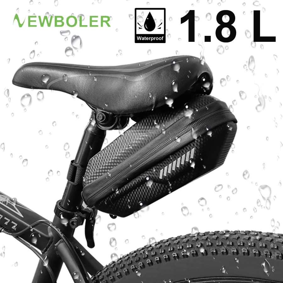 Sacoche de selle vélo coque rigide étanche capacité 1.5L