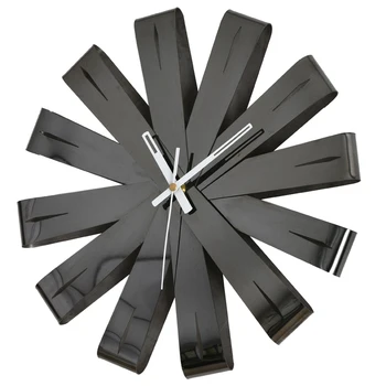 

Nordic Design Black Wall Clock Living Room Simple Silent Wall Hanging Watch Single Face Zegar Na Sciane Daily Necessities EF50WC