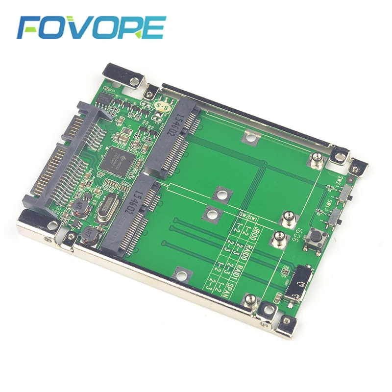 2 5 &quotSATA III к двойному мини SATA USB 3 0 mSATA SSD Raid контроллер конвертер карт с