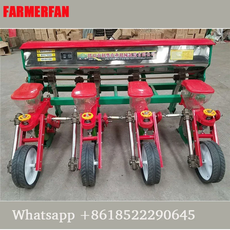 

4 lines Corn planter four-wheel tractor fertilizing planter precision sowing new large corn planter sowing